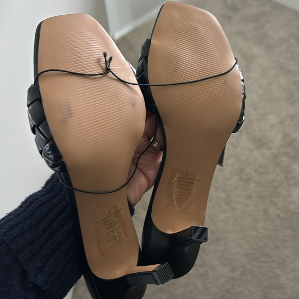 Express Quilted Square Toe Heeled Sandals - Picture 5 of 6